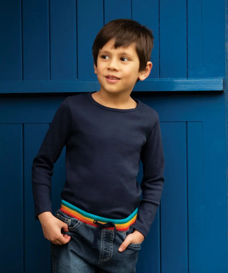 Frugi Everyday Ls Tee - Indigo 2