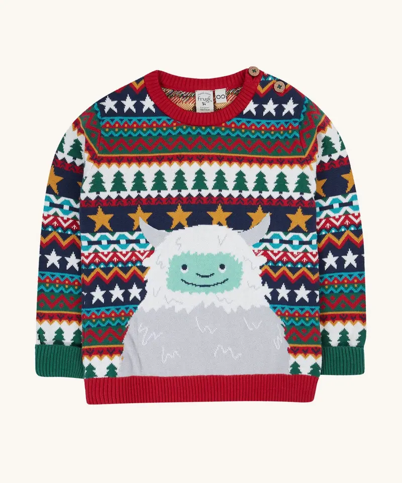 Frugi Forest Fair Isle Jumper - Yeti 1