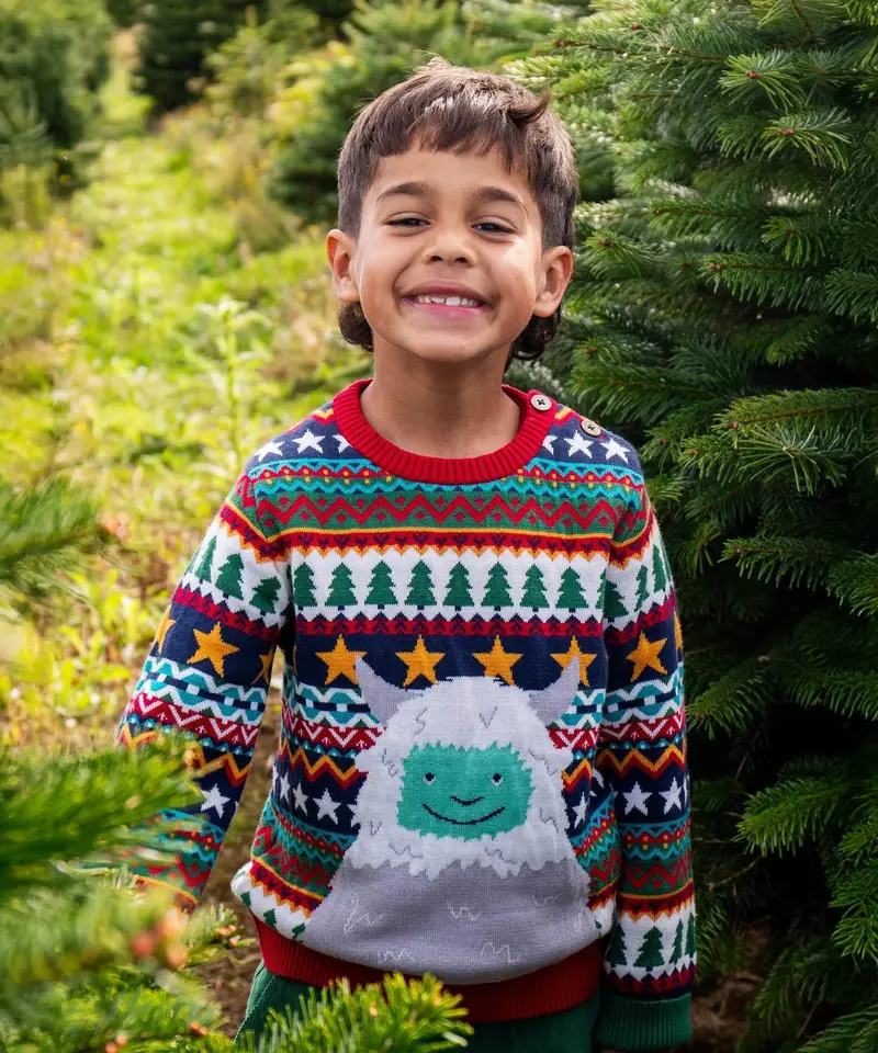 Frugi Forest Fair Isle Jumper - Yeti 2