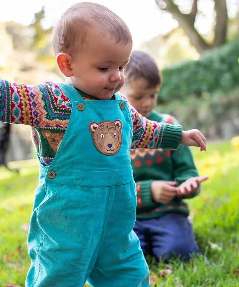 Frugi Fowey Fair Isle Knitted Jumper - Bear 4