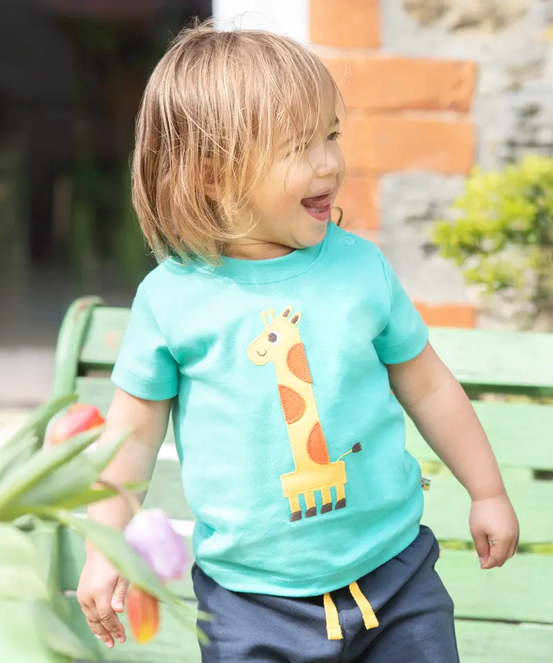Frugi Giraffe Magic Number T-Shirt 12-18 Months 2