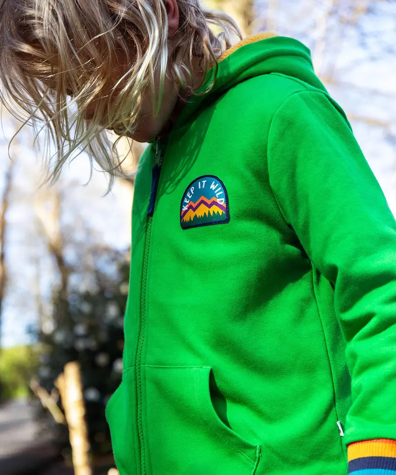 Frugi Helston Reversible Hoodie - Palm / Gold 3