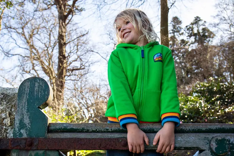 Frugi Helston Reversible Hoodie - Palm / Gold 4