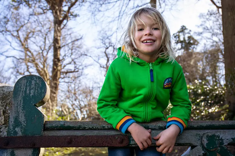Frugi Helston Reversible Hoodie - Palm / Gold 5
