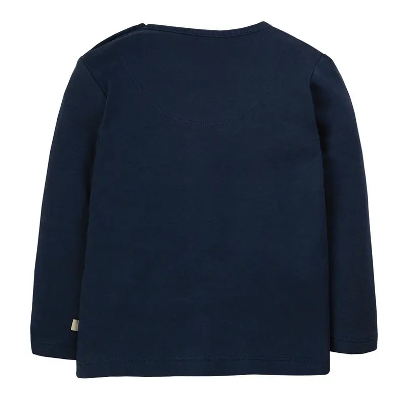 Frugi Indigo/Wolf Button Applique Top 2