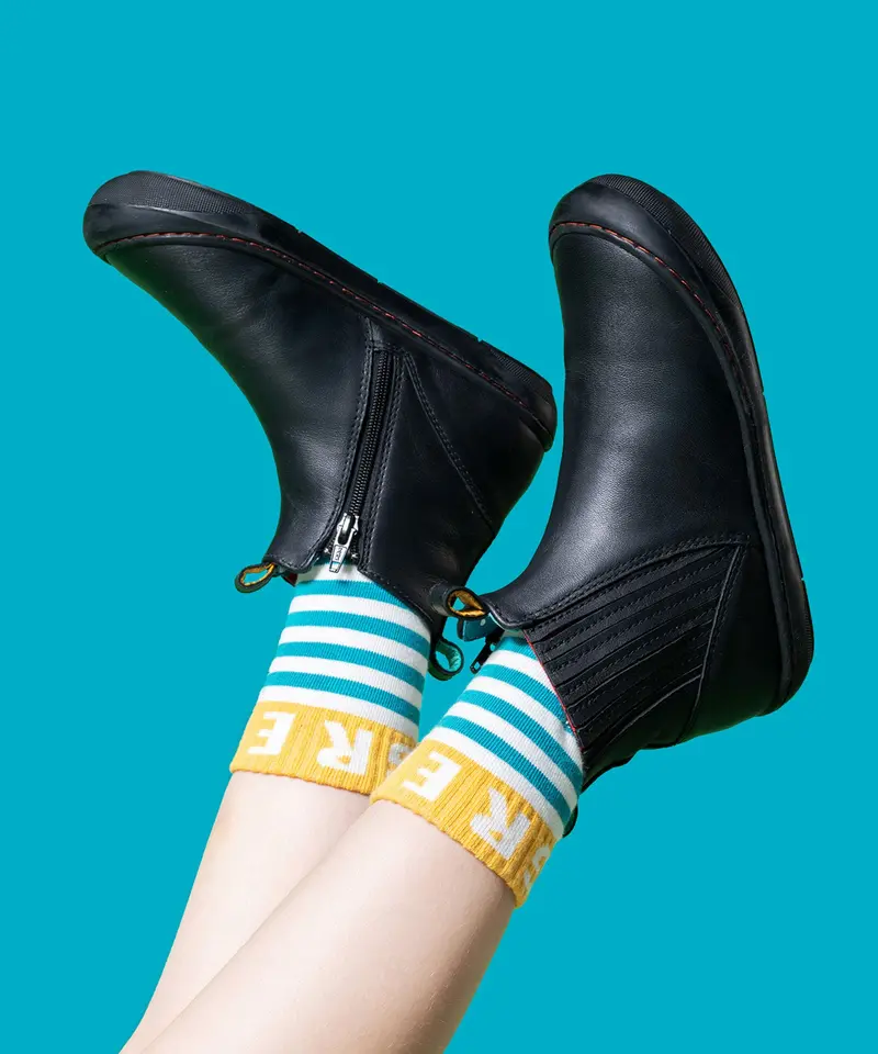 Frugi Lake Easy On Boot – Black / Magic Stars 2