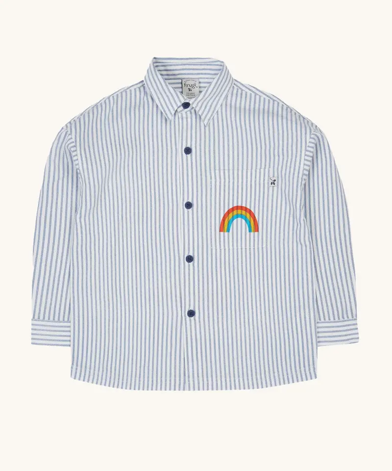 Frugi Lerryn Shacket - Ticking Stripe 1