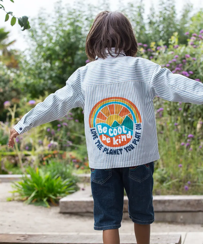 Frugi Lerryn Shacket - Ticking Stripe 3