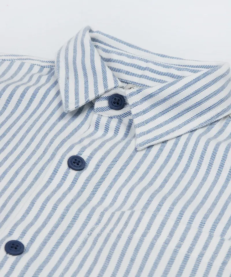 Frugi Lerryn Shacket - Ticking Stripe 5