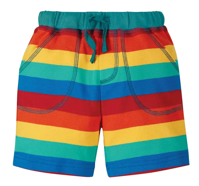 Frugi Little Stripy Shorts - Rainbow 1