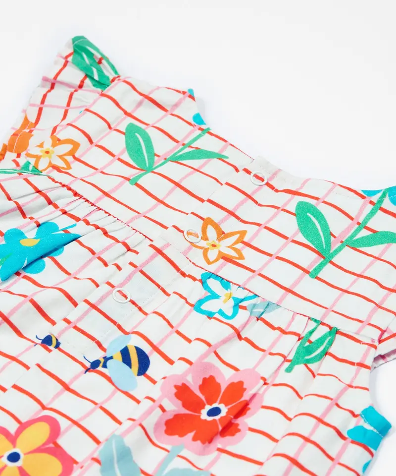 Frugi Lula Playsuit - Paint A Floral 5