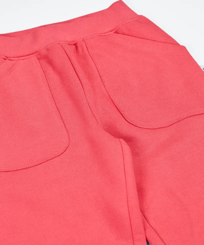 Frugi Malpas Applique Joggers - Rhubarb / Happy 2