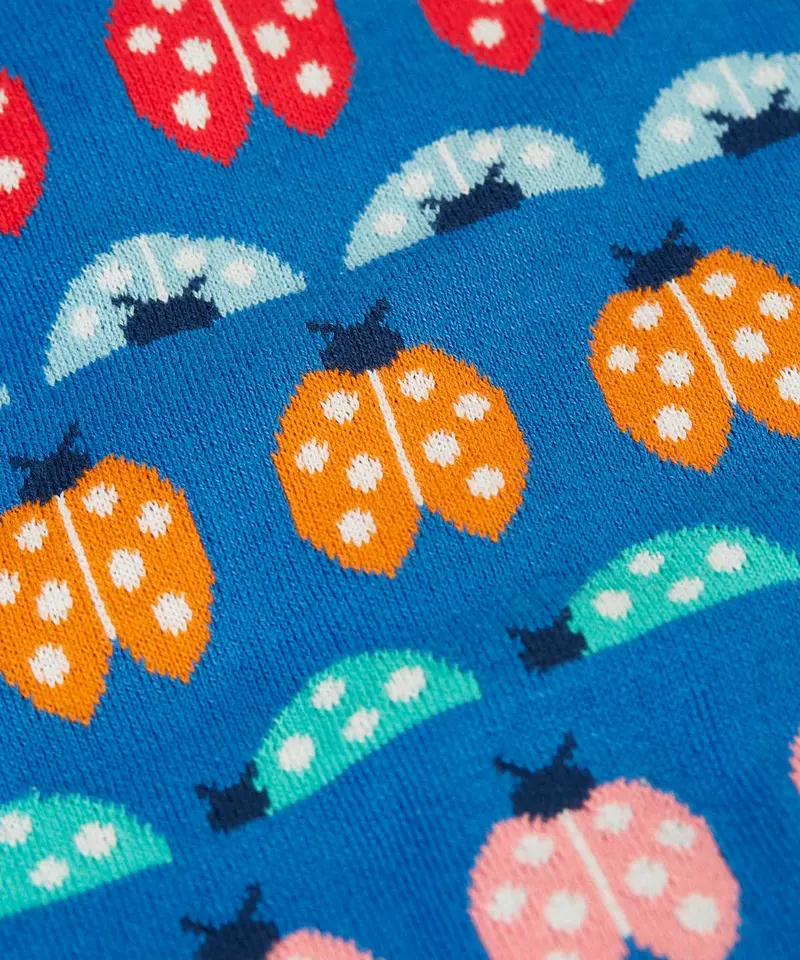 Frugi Mellion Cardigan - Ladybird Fair Isle 3