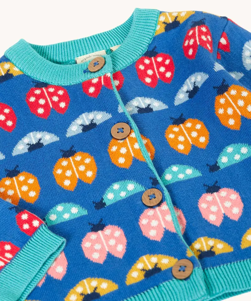 Frugi Mellion Cardigan - Ladybird Fair Isle 4