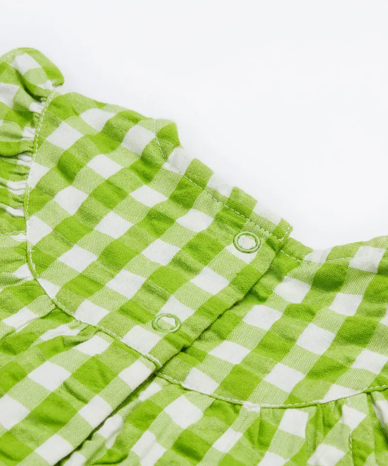 Frugi Myrtle Body Dress - Macaw Gingham / Donkey 5
