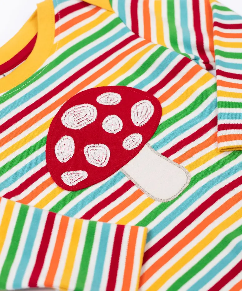Frugi Orion Applique Top - Rainbow Breton / Fun-Guy 3