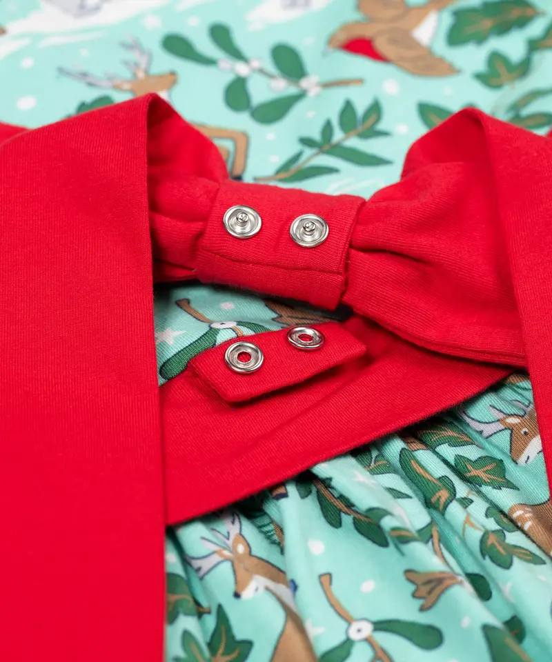 Frugi Party Skater Dress - Festive Forest 7