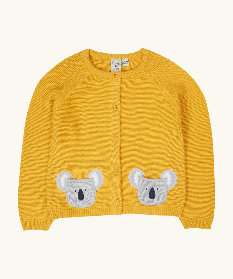 Frugi Patsy Pocket Cardigan - Koala 1