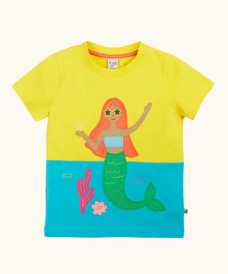Frugi Poldhu Panel T-Shirt - Hotchpotch / Mermaid 1