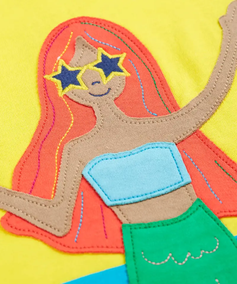 Frugi Poldhu Panel T-Shirt - Hotchpotch / Mermaid 4