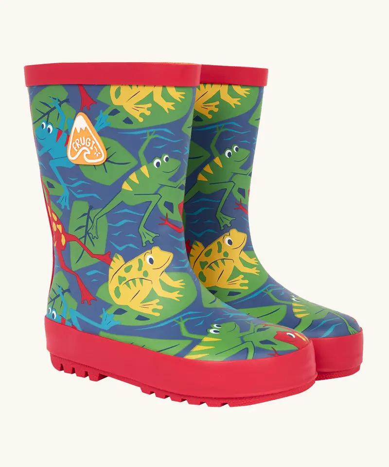 Frugi Puddle Buster Wellington Boots - Be Hoppy! 1