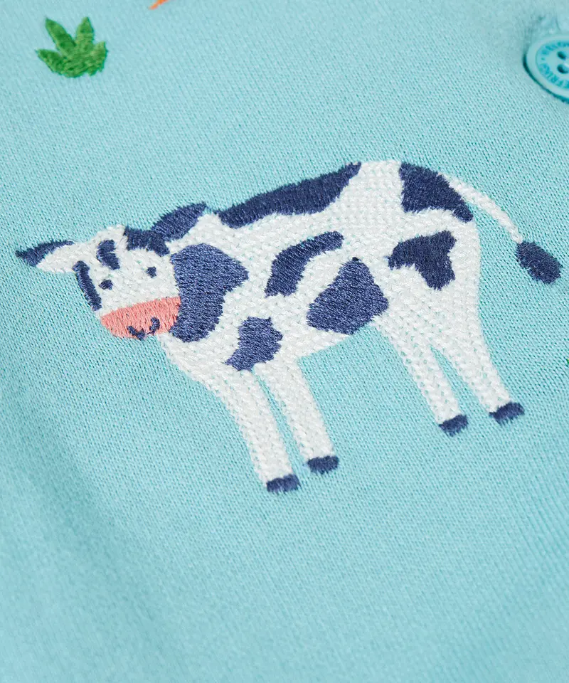 Frugi Rae Dungaree Outfit - Happy Stripe / Farm 3