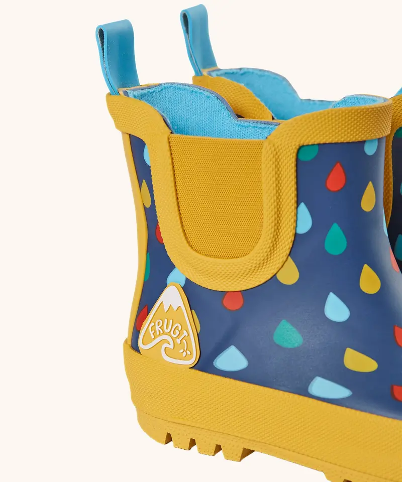Frugi Rain Or Shine Short Welly Boots - Rainbow Rain 4