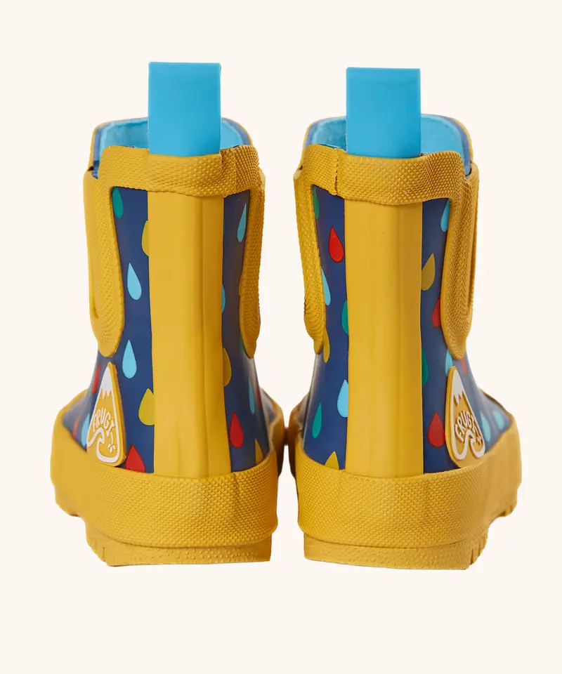 Frugi Rain Or Shine Short Welly Boots - Rainbow Rain 5