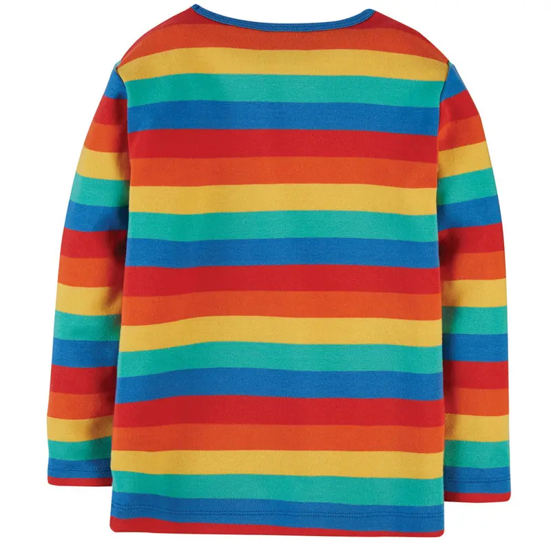 Frugi Rainbow Stripe Favourite Long Sleeve Tee 2