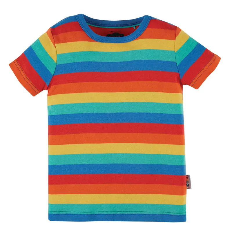 Frugi Rainbow Stripe Favourite T-Shirt 1
