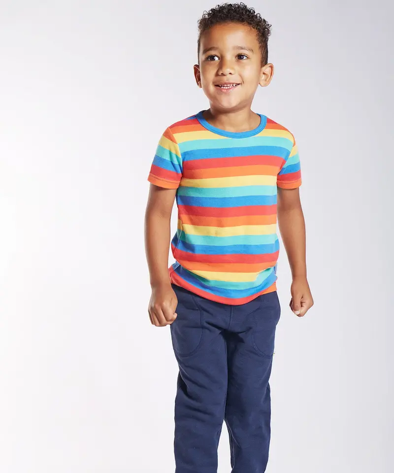Frugi Rainbow Stripe Favourite T-Shirt 3