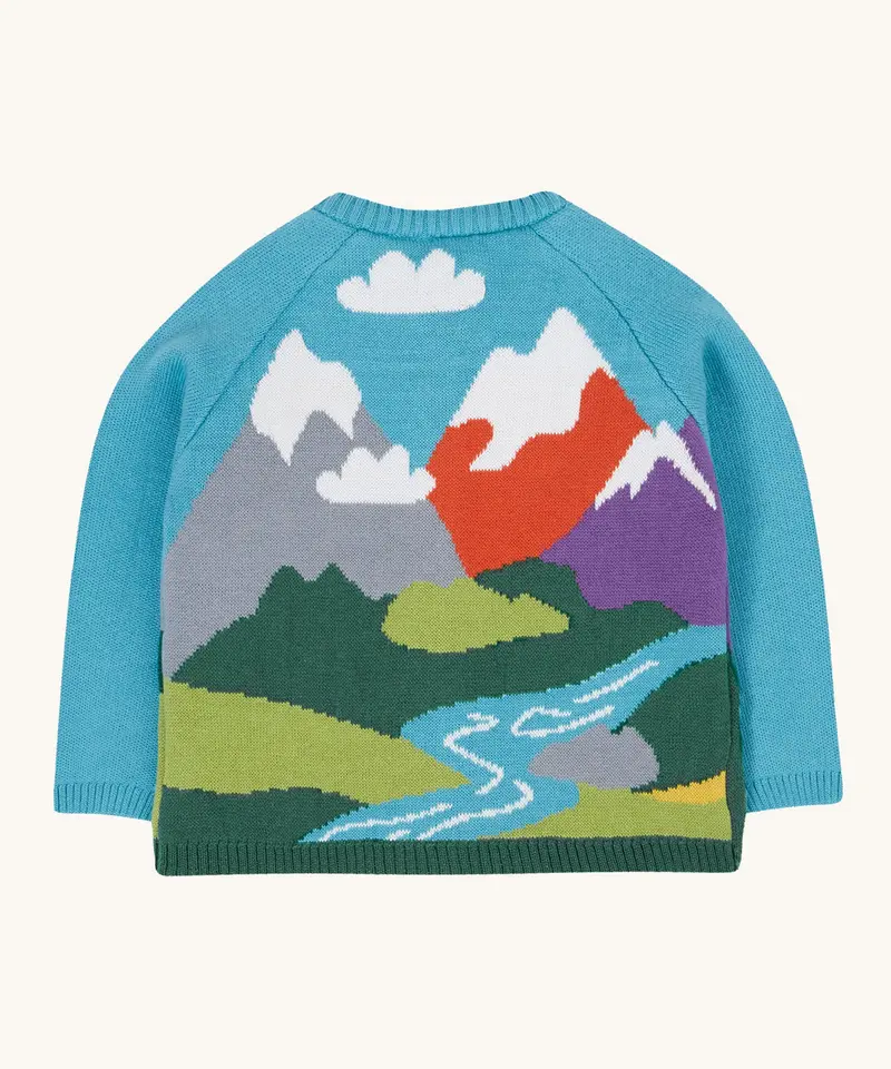 Frugi Reva Knitted Cardigan - Mountain Scene 2