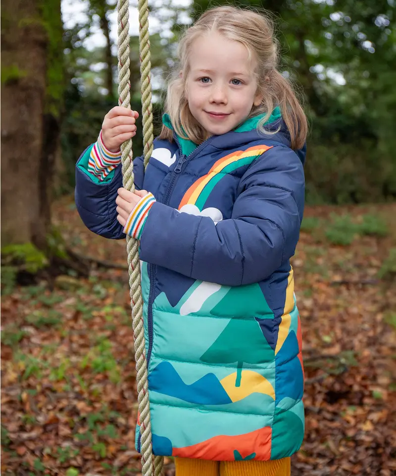 Frugi Reversible Toasty Terrain Jacket - Alpine View 3