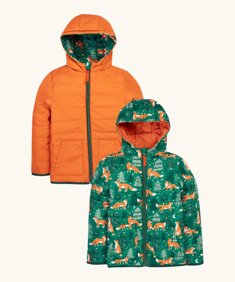 Frugi Reversible Toasty Trail Jacket - Fox / Squirrel 1