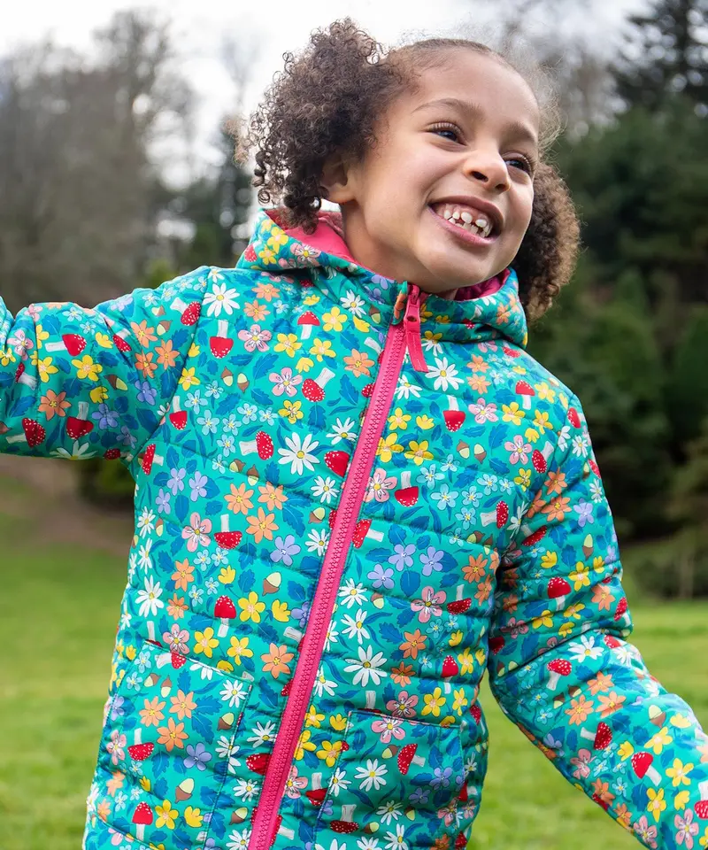 Frugi Reversible Toasty Trail Jacket - Wild Woods / Tulip 2