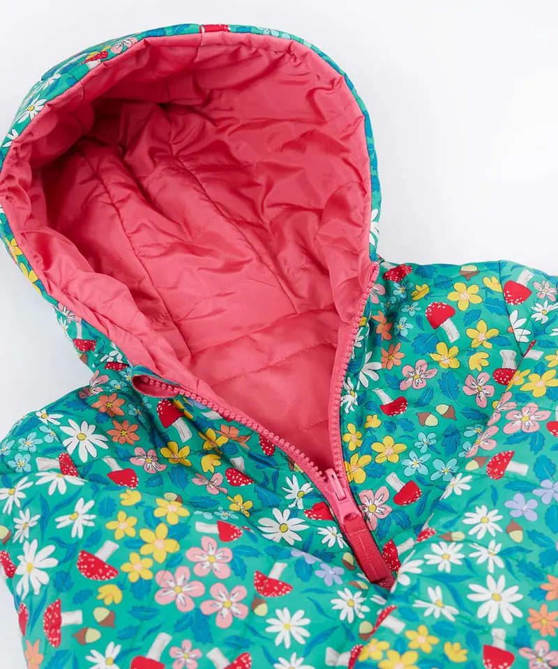 Frugi Reversible Toasty Trail Jacket - Wild Woods / Tulip 5