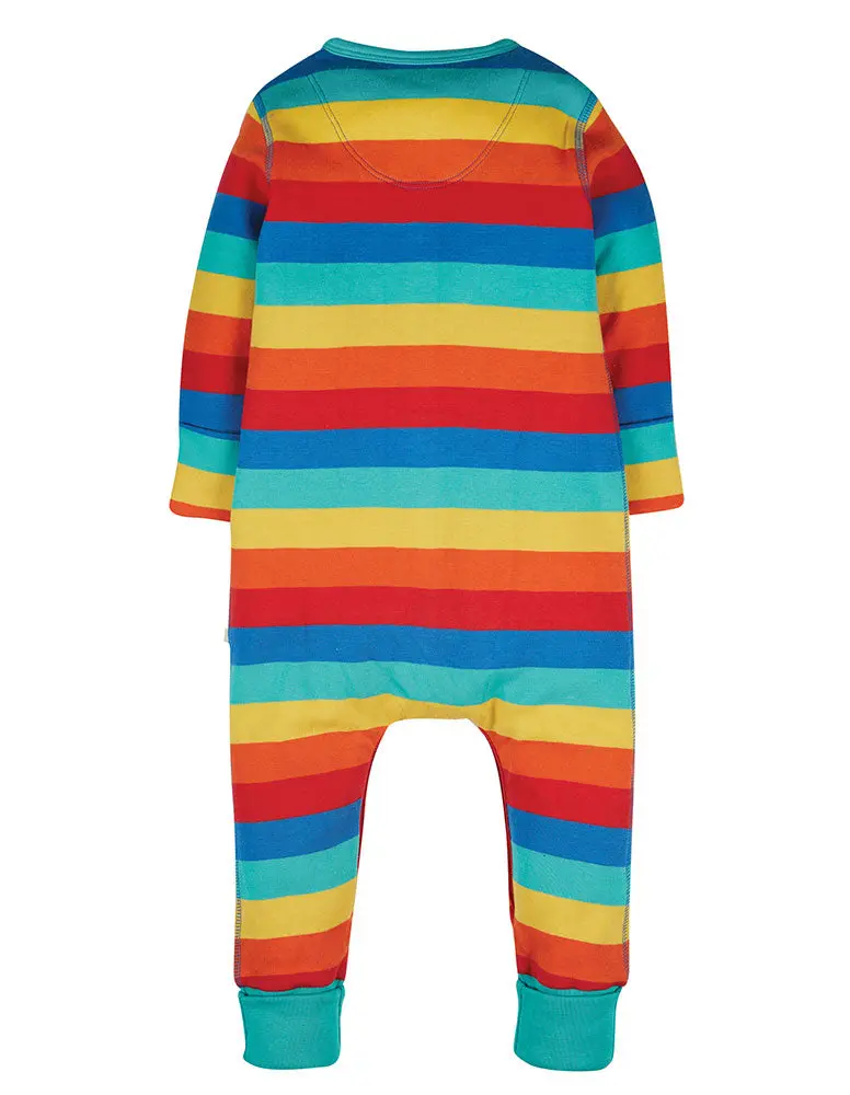 Frugi Riley Romper - Rainbow Stripes 2