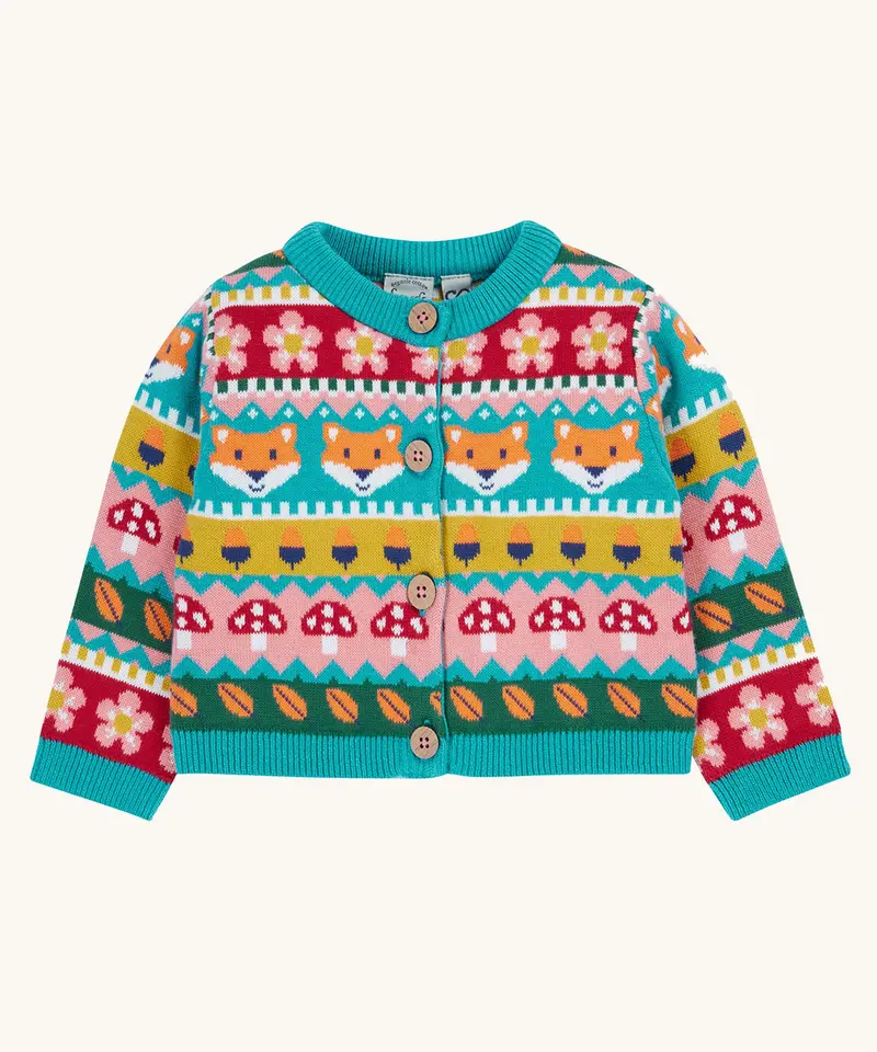 Frugi Robyn Fair Isle Cardigan - Fox 1