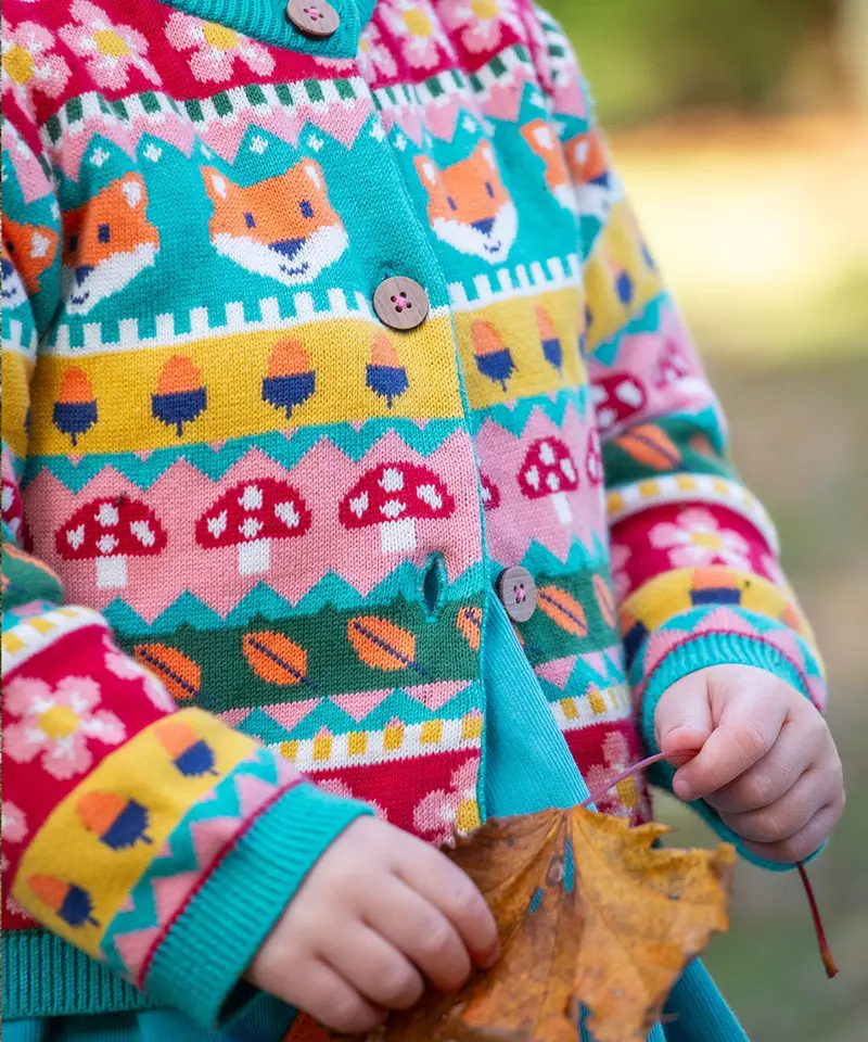 Frugi Robyn Fair Isle Cardigan - Fox 3