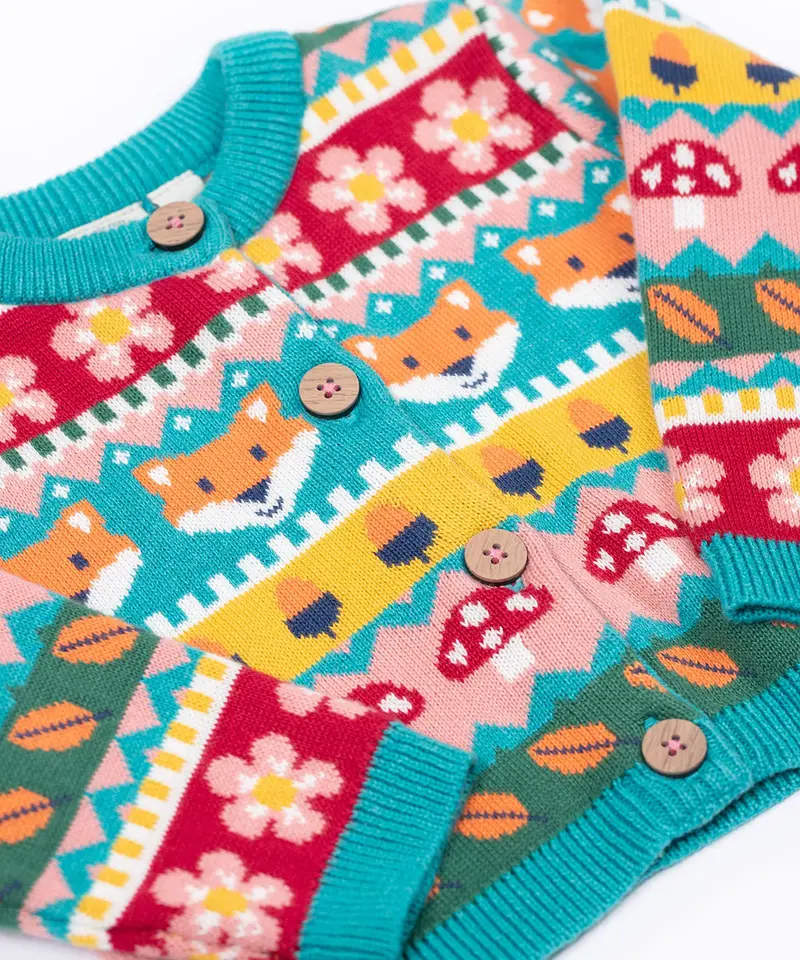Frugi Robyn Fair Isle Cardigan - Fox 4