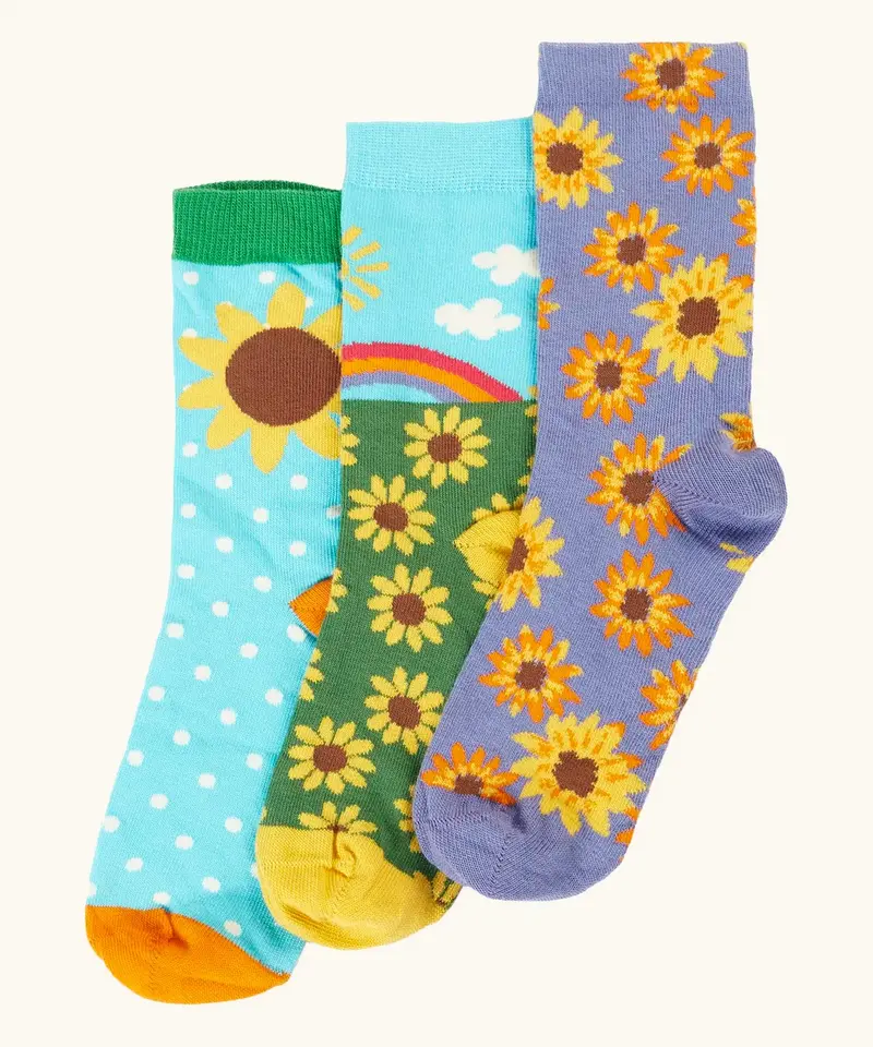 Frugi Rock My Socks 3 Pack - Sunflower 1
