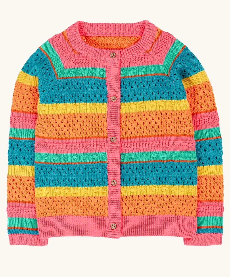 Frugi Rowe Knitted Cardigan - Rainbow 1
