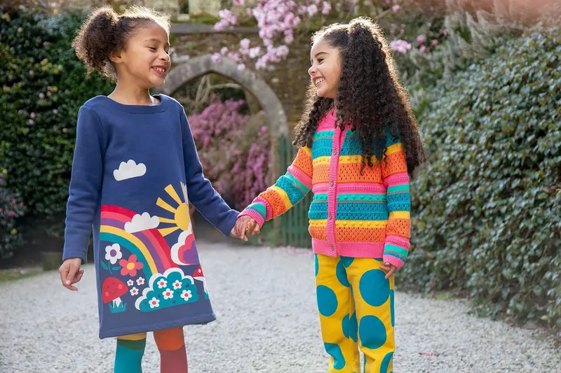 Frugi Rowe Knitted Cardigan - Rainbow 9