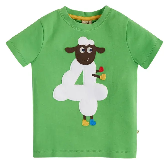 Frugi Sheep Magic Number T-Shirt 4-5 Years 1