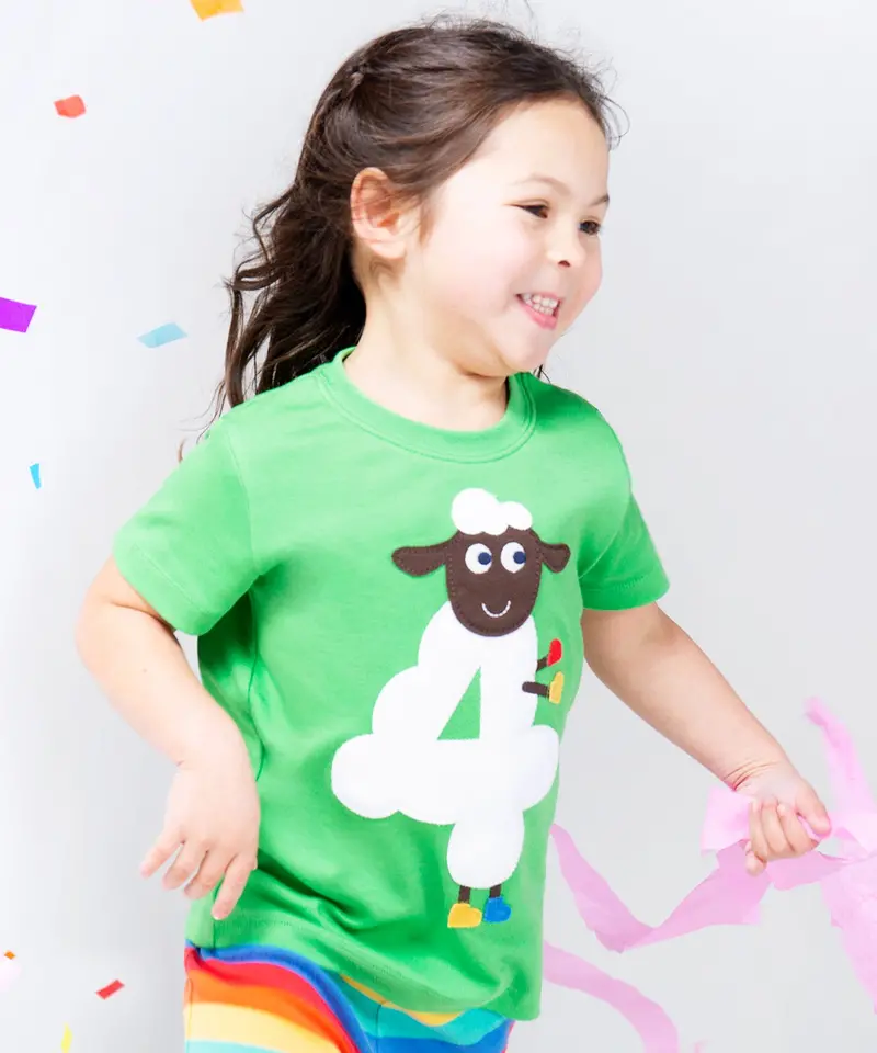Frugi Sheep Magic Number T-Shirt 4-5 Years 2