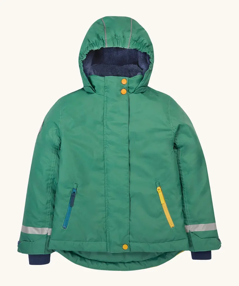 Frugi Snow And Ski Scene Coat - Holly Green / Mountains 3