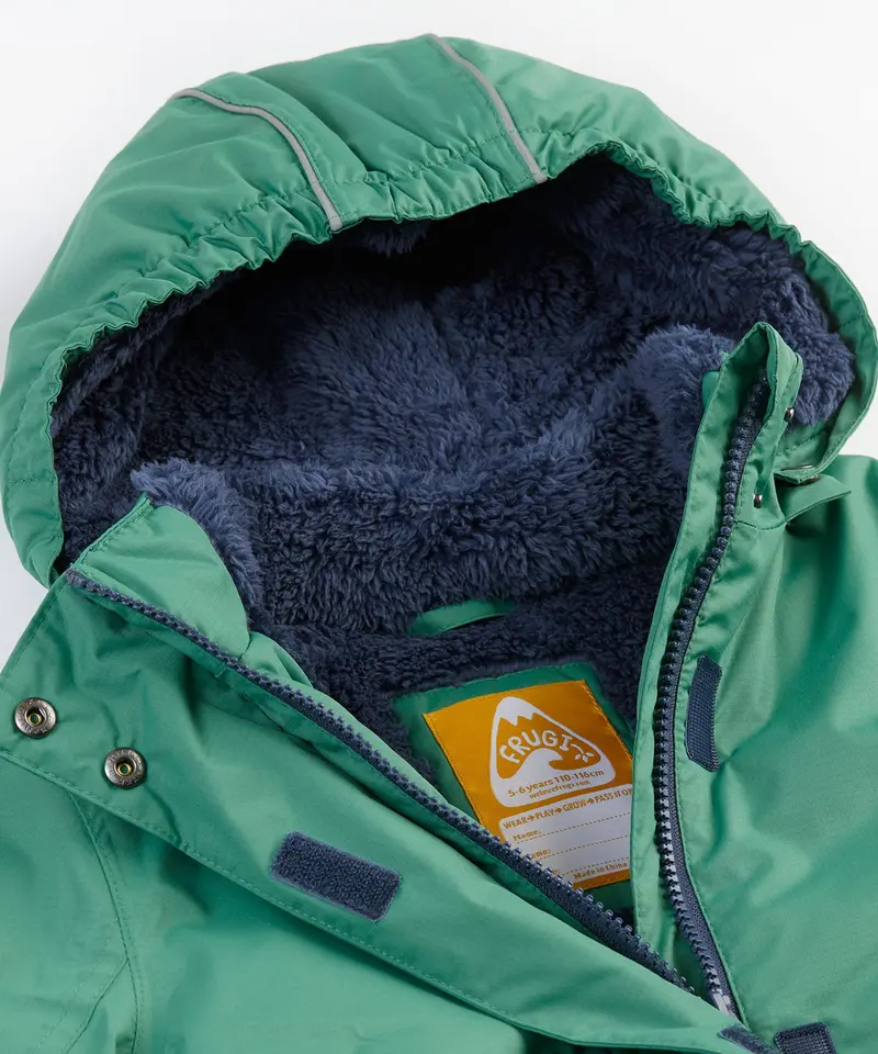 Frugi Snow And Ski Scene Coat - Holly Green / Mountains 7