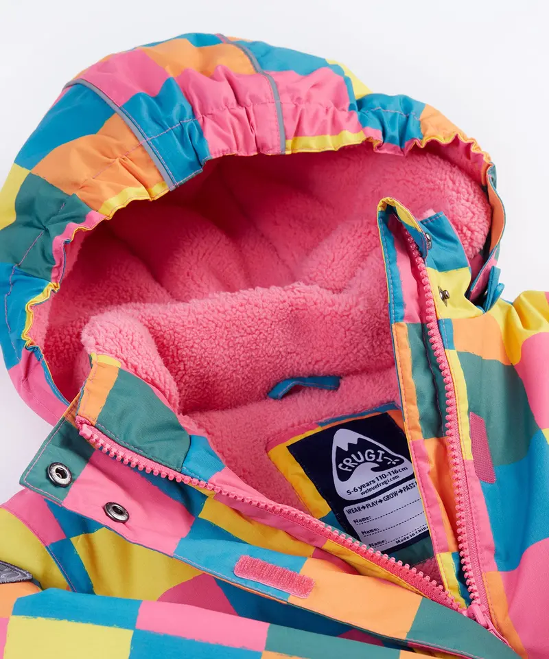 Frugi Snow & Ski Coat - Rainbow Check 6