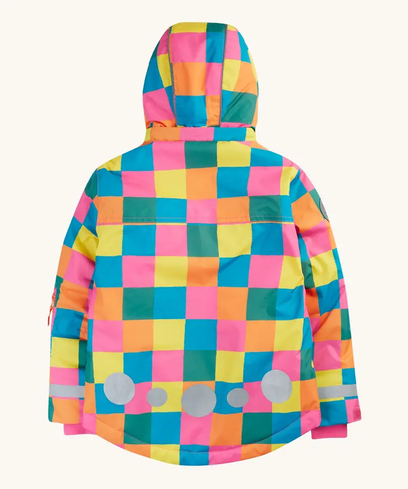 Frugi Snow & Ski Coat - Rainbow Check 9