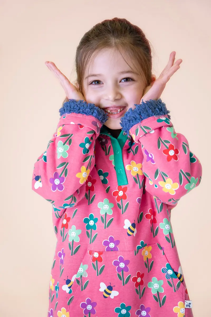 Frugi Snuggle Fleece - Fun Flowers 2